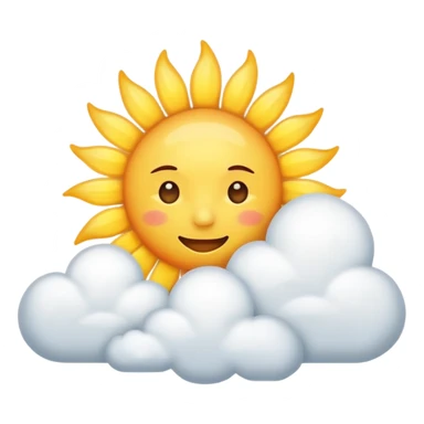 sun behind cloud in iphone style sticker