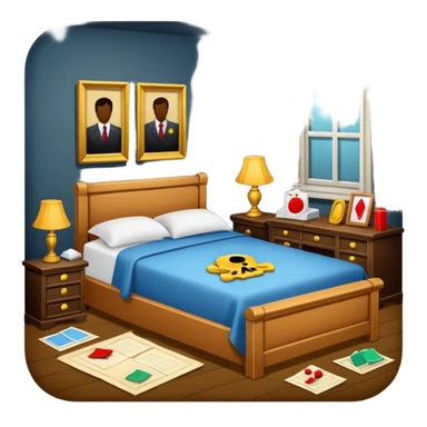 A murder mystery crime scene  sticker