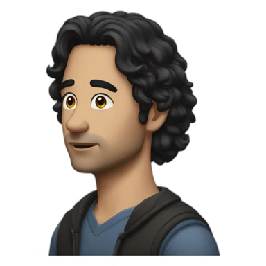 Clement faydi dark hair sticker