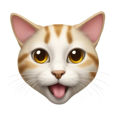 cute cat with sideway tongue out, silly, moth closed  sticker