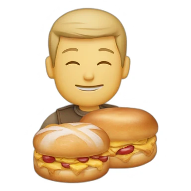 Bäcker mit Brötchen sticker