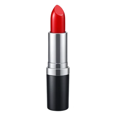 lipstick bullet, polished silver chrome, sexy beauty symbol sticker