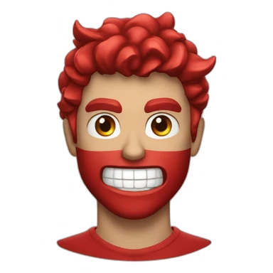 Demonio rojo clasico sticker