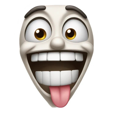 Silly weird stupid ugly laughing emoji sticker