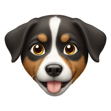 dog with a bowe sticker