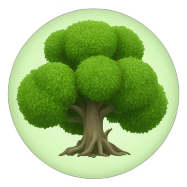 shrubbery in a circular shape sticker