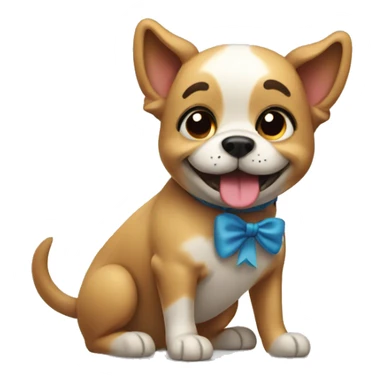 Dog taking a bow of thanks sticker