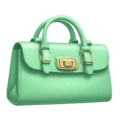 mint green purse sticker