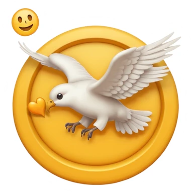 Quiero un emoji de la paz con una paloma blanca y un círculo sticker