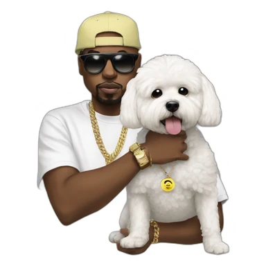 rappers whit bichon sticker