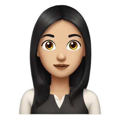 Russian woman with black hair and brown eyes sticker