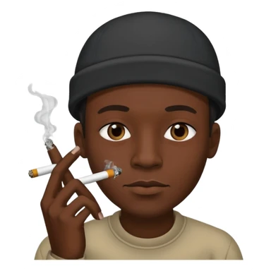 black man smoking a joint sticker