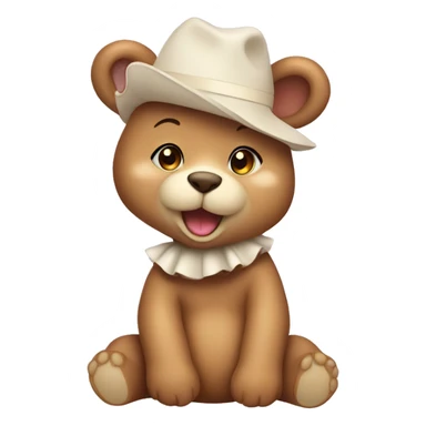 Cute coquette bear sticker