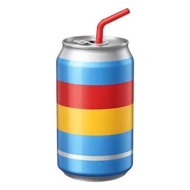 drink can blue red yellow Surfside SINGLE straw NO FACE sticker