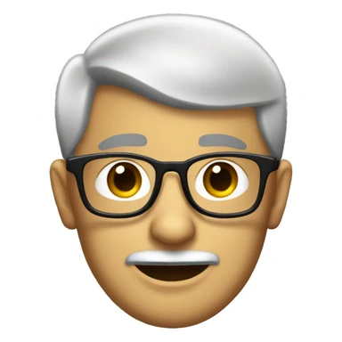 spanic Man 50s with glasses so in love sticker