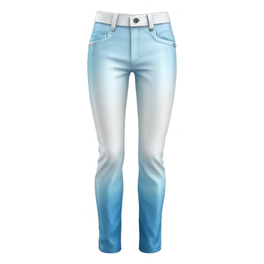 Realistic isolated light blue to white ombre leather pants.  sticker