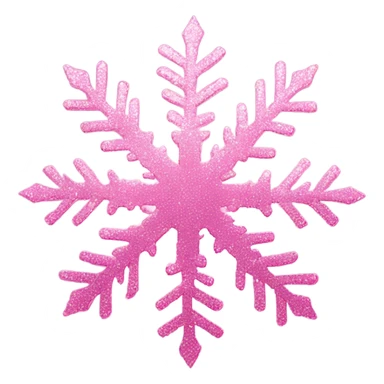 Pink glitter snowflake sticker