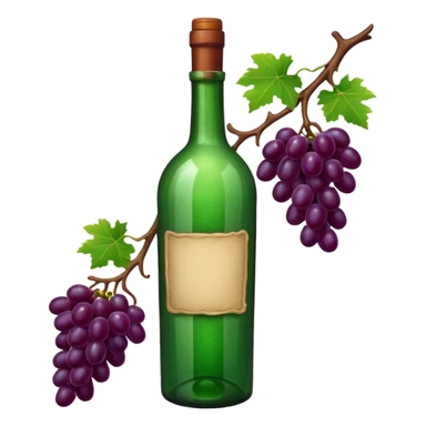 Grape vine bottle sticker