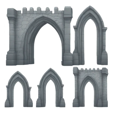 Gothic arch gate sticker