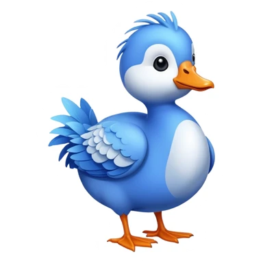 Blue silly Goose  sticker