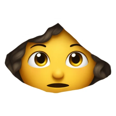 A shy face under a blanket sticker