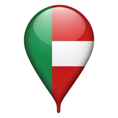 location pin with Italian flag sticker