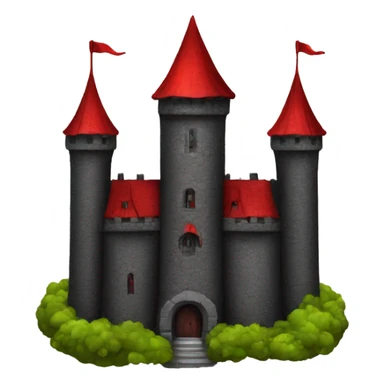 Black and red goth castle sticker