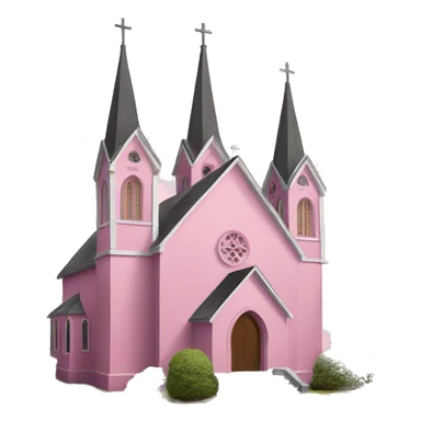 Pink church sticker