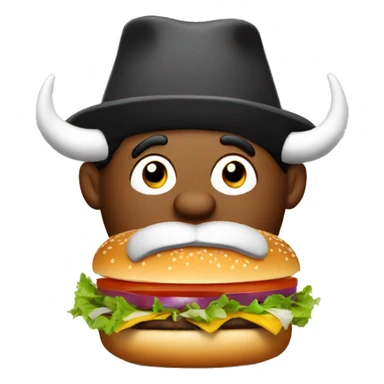 Bull cook burger  sticker