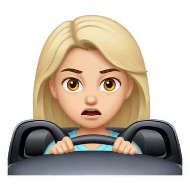 Girl with road rage sticker