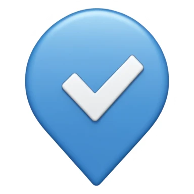 I want a verified emoji with the background all blue and inside there will be a stick "correct" in white". sticker