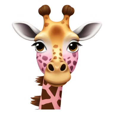 pink giraffe  sticker