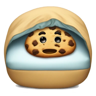 Cookie peeking out from under pillow sticker