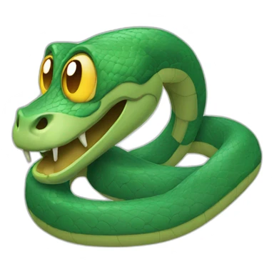 A snake listening a podcast sticker