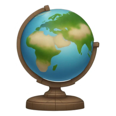 globe with an island on the top sticker