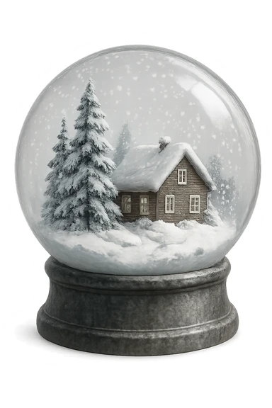 winter globe remove background sticker