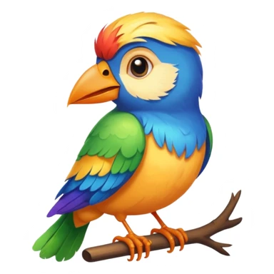  a bird finger  sticker