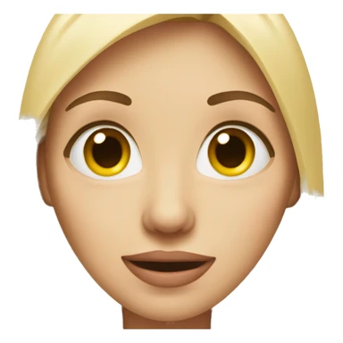 cross eyed woman with tongue out  sticker