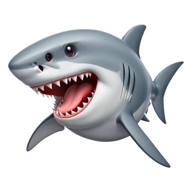 shark with tounge out sticker