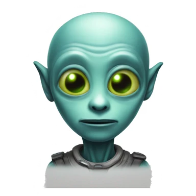 alien with a doy sticker