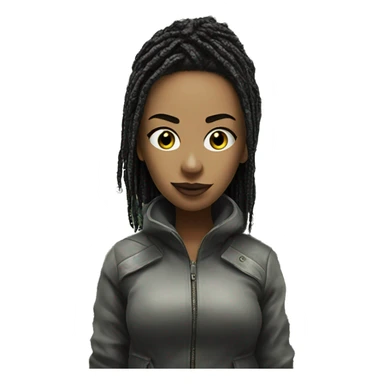 cyber punk in giant pile of money sticker