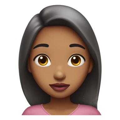 Girl with pink lips send a kiss with her hands forward  sticker