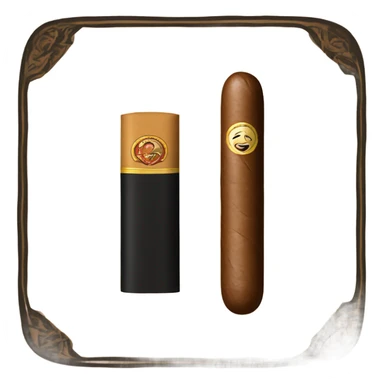 cigar packaging beige and black sticker