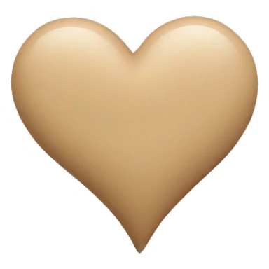 beige heart sticker