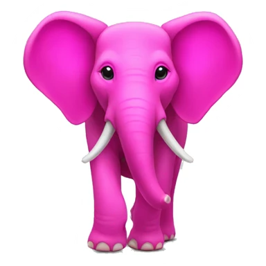 neon pink elephant sticker