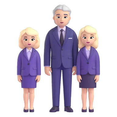 The Parr family from Incredibles in civilian clothes - Bob in business suit, Helen in casual clothes, Violet teen with black hair, Dash blonde boy, baby Jack-Jack sticker