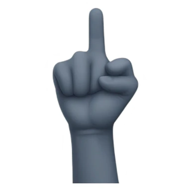 Finger pointing to front sticker