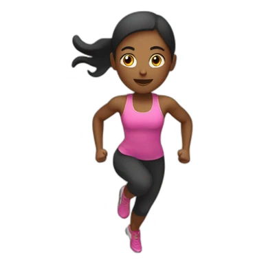 Girl doing hiit sticker