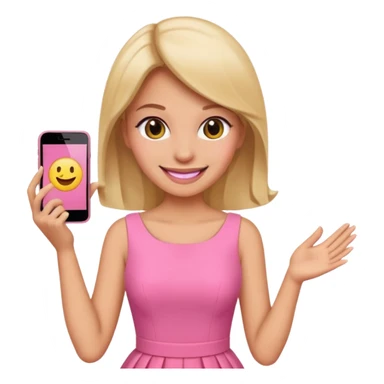 woman Social, diplomatic, stylish — the ultimate people-pleaser. in pink dress 
more dinamic emoji  sticker