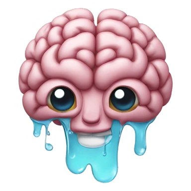 brain that has crying laughing tears sticker